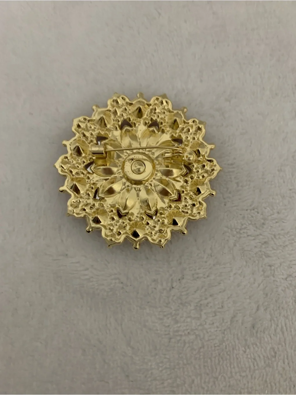 Red Floral Brooch